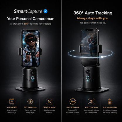 SmartCapture™
 Auto Recognition Smartphone Automatic Tracking Gimbal Tripod